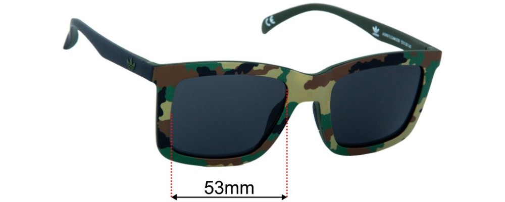 Sunglass Fix Replacement Lenses for Adidas AOR015  - 53mm Wide
