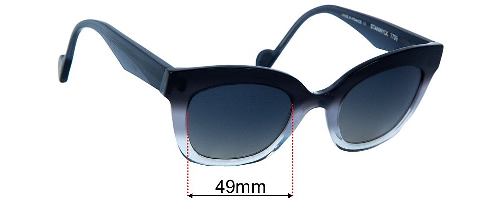 Sunglass Fix Replacement Lenses for Anne & Valentin Stanwyck  - 49mm Wide