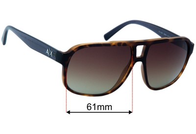 Armani Exchange AX 4104S  Replacement Lenses 61mm wide 