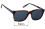 Sunglass Fix Lentes de Repuesto para Bill Bass Imogen - 54mm Wide 