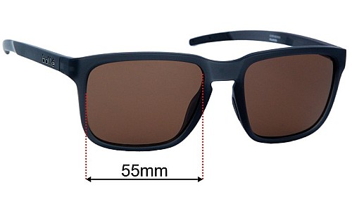  Sunglass Fix Replacement Lenses for Bolle Score - 55mm Wide 