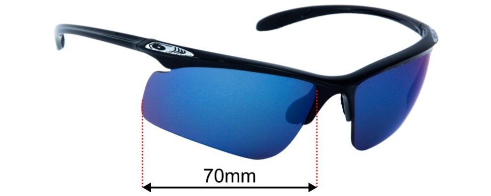 Sunglass Fix Replacement Lenses for Bolle Warrant - 70mm Wide