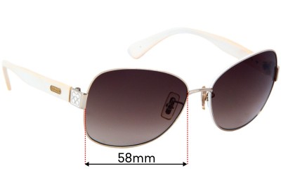 Coach S1019 Replacement Lenses 58mm wide 