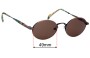 Sunglass Fix Lentes de Repuesto para Dakota Smith 1041 Western Blues - 49mm Wide 