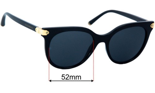 Dolce & Gabbana DG6117 Replacement Lenses 52mm wide 
