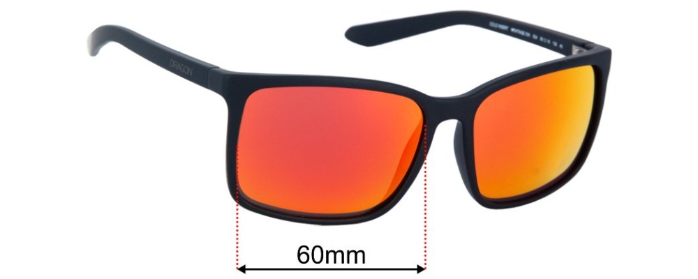 Sunglass Fix Replacement Lenses for Dragon Montage Ion  - 60mm Wide