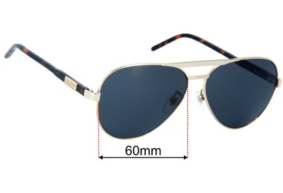 Gucci GG1163S Replacement Lenses 60mm wide 