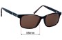 Sunglass Fix Verres de Remplacement pour Jeff Banks Lilliput - 55mm Wide 