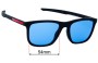 Sunglass Fix Verres de Remplacement pour Prada SPS10W - 54mm Wide 