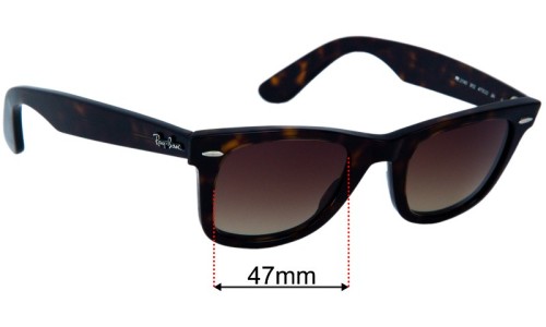 Ray Ban RB2140 Wayfarer Replacement Lenses 47mm wide 