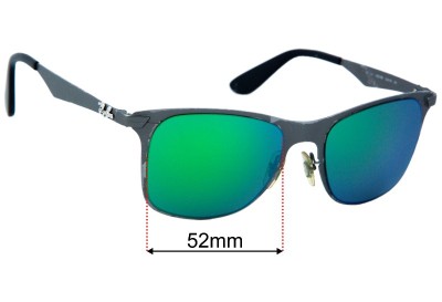 Ray Ban RB3521 Replacement Lenses 52mm wide 