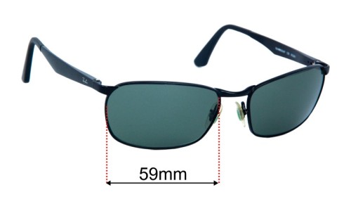 Ray Ban RB3534 Replacement Lenses 59mm wide 