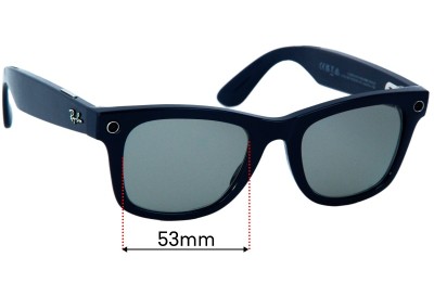 Ray Ban RW4004 Stories Wayfarer Replacement Lenses 53mm wide 