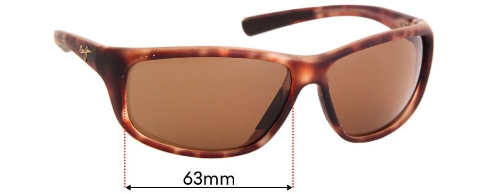 Sunglass Fix Replacement Lenses for Maui Jim MJ278 Spartan Reef - 63mm Wide