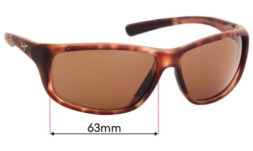 Maui Jim MJ278 Spartan Reef Replacement Lenses 63mm wide 
