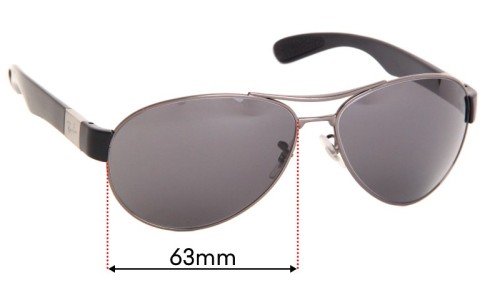 Ray Ban RB3509 Replacement Lenses 63mm wide 