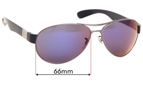 Ray Ban RB3509 Replacement Lenses 66mm wide 