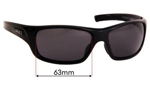 Sunglass Fix Replacement Lenses for Revo RE4073 Guide II - 63mm Wide 