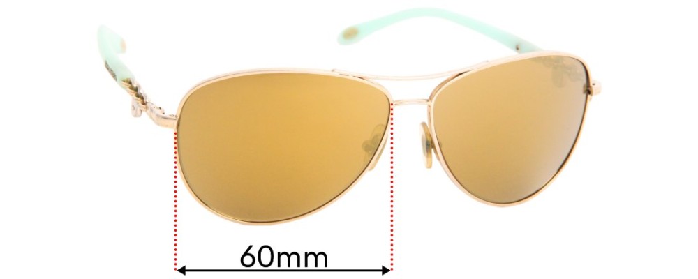 Sunglass Fix Replacement Lenses for Tiffany & Co TF 3034 - 60mm Wide