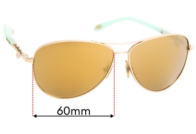 Tiffany & Co TF 3034 Replacement Lenses 60mm wide 