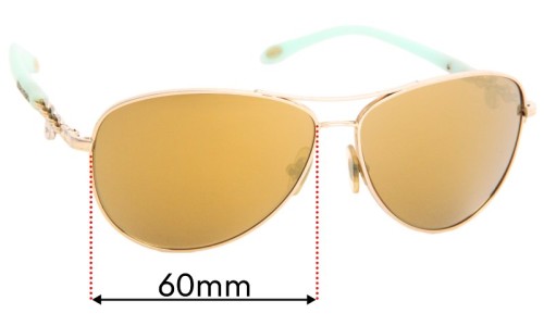 Sunglass Fix Replacement Lenses for Tiffany & Co TF 3034 - 60mm Wide 