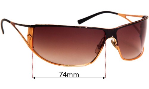 Sunglass Fix Replacement Lenses for Versace MOD 2040 - 74mm Wide 