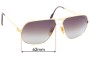 Sunglass Fix Lentes de Repuesto para Cartier Tank Louis - 62mm Wide 