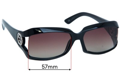 Gucci GG2599/S Replacement Lenses 57mm wide 