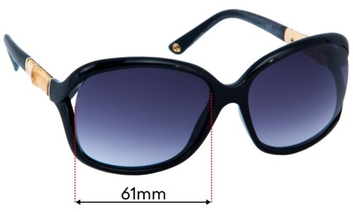 Gucci 3671/S Replacement Sunglass Lenses - 61mm wide 