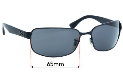Ray Ban RB3566 Replacement Lenses 65mm wide 