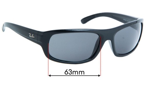 Sunglass Fix Replacement Lenses for Ray Ban RB4166 - 63mm Wide 