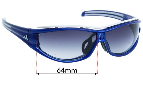 Adidas Evil Eye Pro S 127 Replacement Sunglass Lenses - 64mm wide Please measure as there are several models 