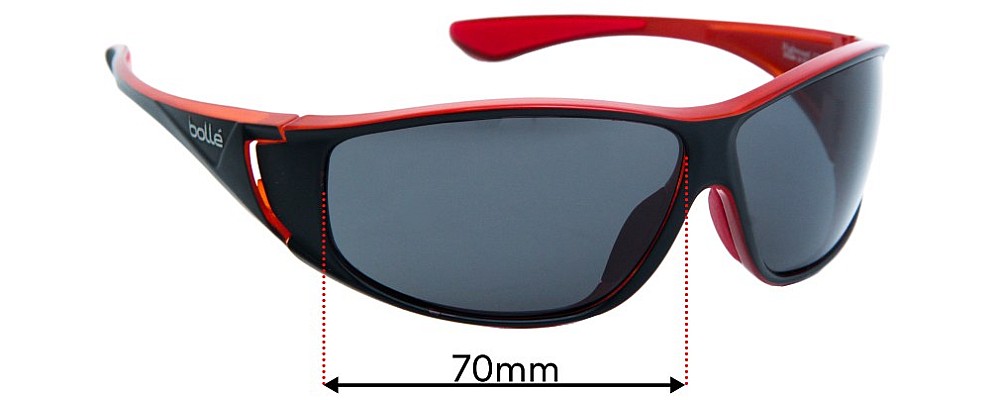 Sunglass Fix Replacement Lenses for Bolle Highwood  - 70mm Wide