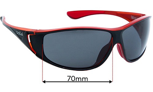 Sunglass Fix Replacement Lenses for Bolle Highwood  - 70mm Wide 