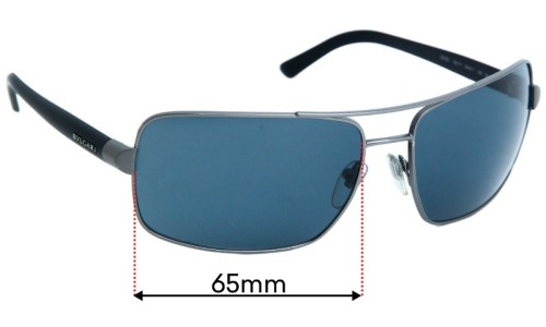Sunglass Fix Replacement Lenses for Bvlgari 5005  - 64mm Wide 