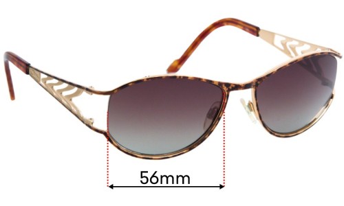 Sunglass Fix Lentes de Repuesto para Cazal Unknown Model - 56mm Wide 