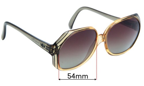 Sunglass Fix Replacement Lenses for Christian Dior 2035 - 54mm Wide 