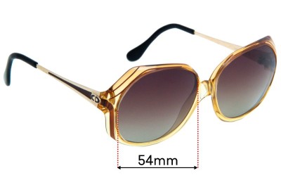 Christian Dior 2256 Replacement Lenses 54mm wide 