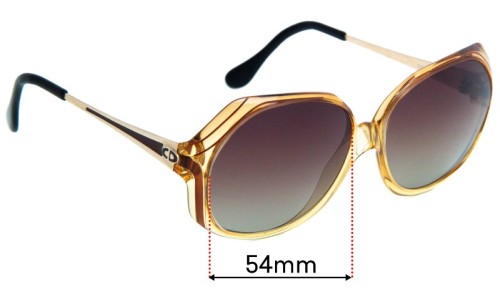 Sunglass Fix Replacement Lenses for Christian Dior 2256 - 54mm Wide 
