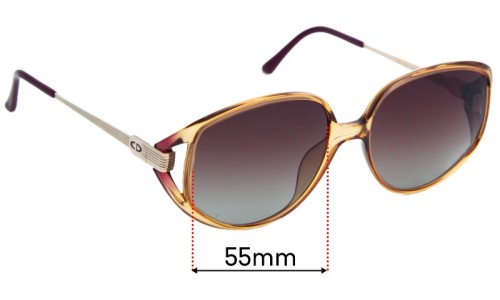 Sunglass Fix Replacement Lenses for Christian Dior 2394 - 55mm Wide 