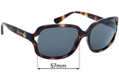 Coach HC8169 Replacement Lenses 57mm wide 
