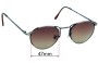 Sunglass Fix Replacement Lenses for Daniel Hunter Cheyenne - 47mm Wide 