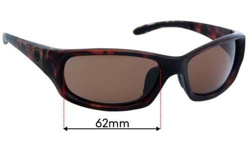 Sunglass Fix Replacement Lenses for Dragon Chrome 2 - 62mm Wide 