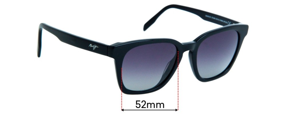 Sunglass Fix Replacement Lenses for Maui Jim MJ533 Shave Ice - 52mm Wide