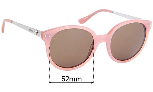 Sunglass Fix Replacement Lenses for Mimco Unknown Model - 52mm Wide 