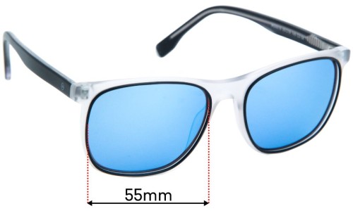 Sunglass Fix Replacement Lenses for Miss Specs Appeal WD5016  - 55mm Wide 