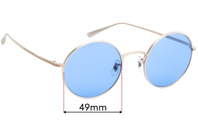 Oliver Peoples After Midnight OV11997ST Replacement Lenses 49mm wide 