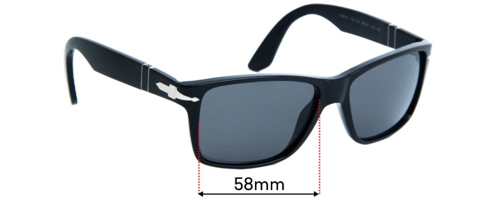 Sunglass Fix Replacement Lenses for Persol 3195-S - 58mm Wide