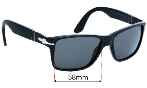 Sunglass Fix Replacement Lenses for Persol 3195-S - 58mm Wide 