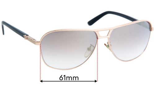 Sunglass Fix Replacement Lenses for Police Flash 2 S8849 - 61mm Wide 